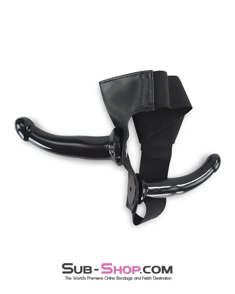 1734DL      Double Strap-On Set with Two Smooth Silicone Dildos