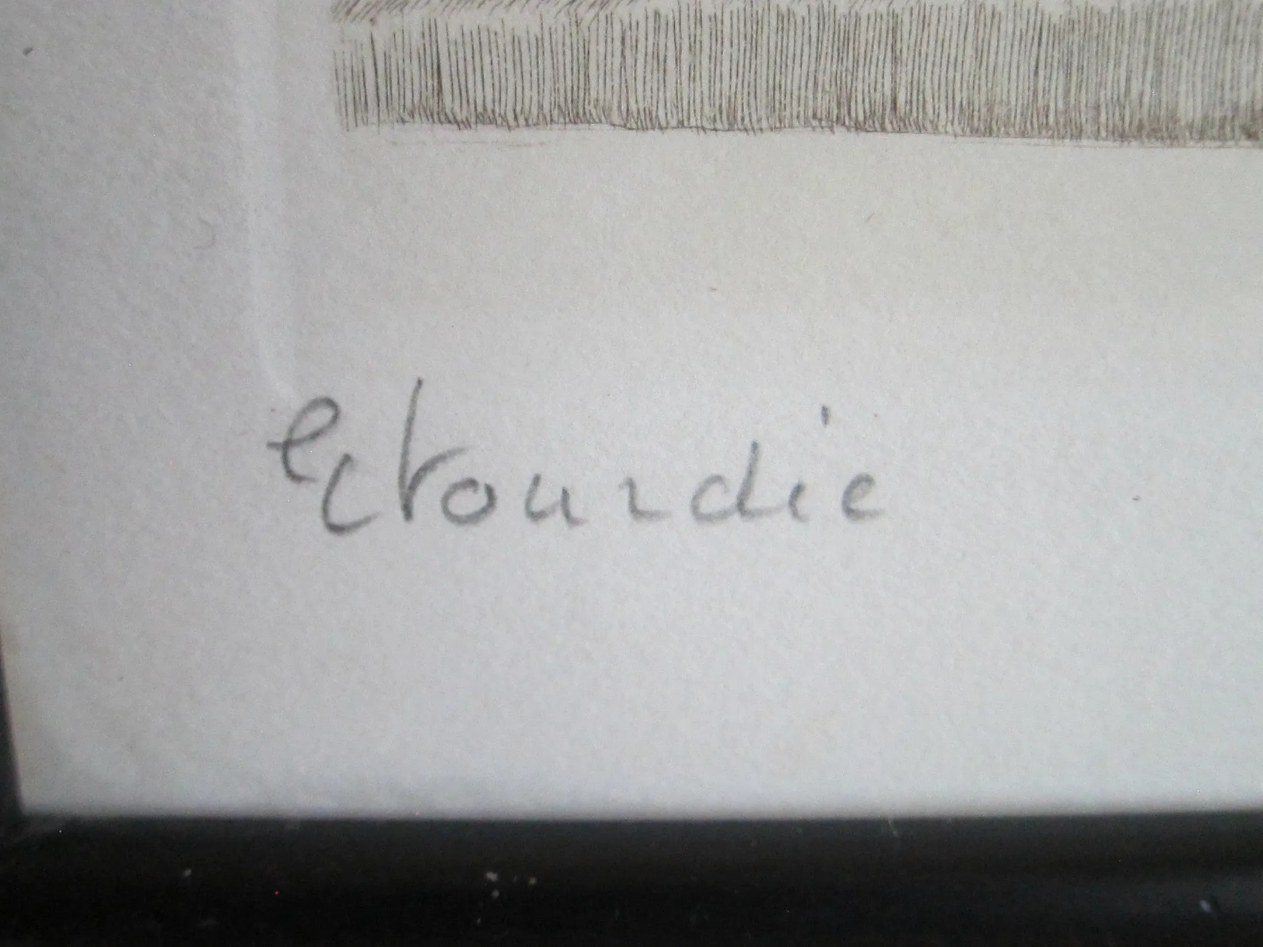 1930's signed Boris O Klein Canine Hand Colored Print 'Etourdie'