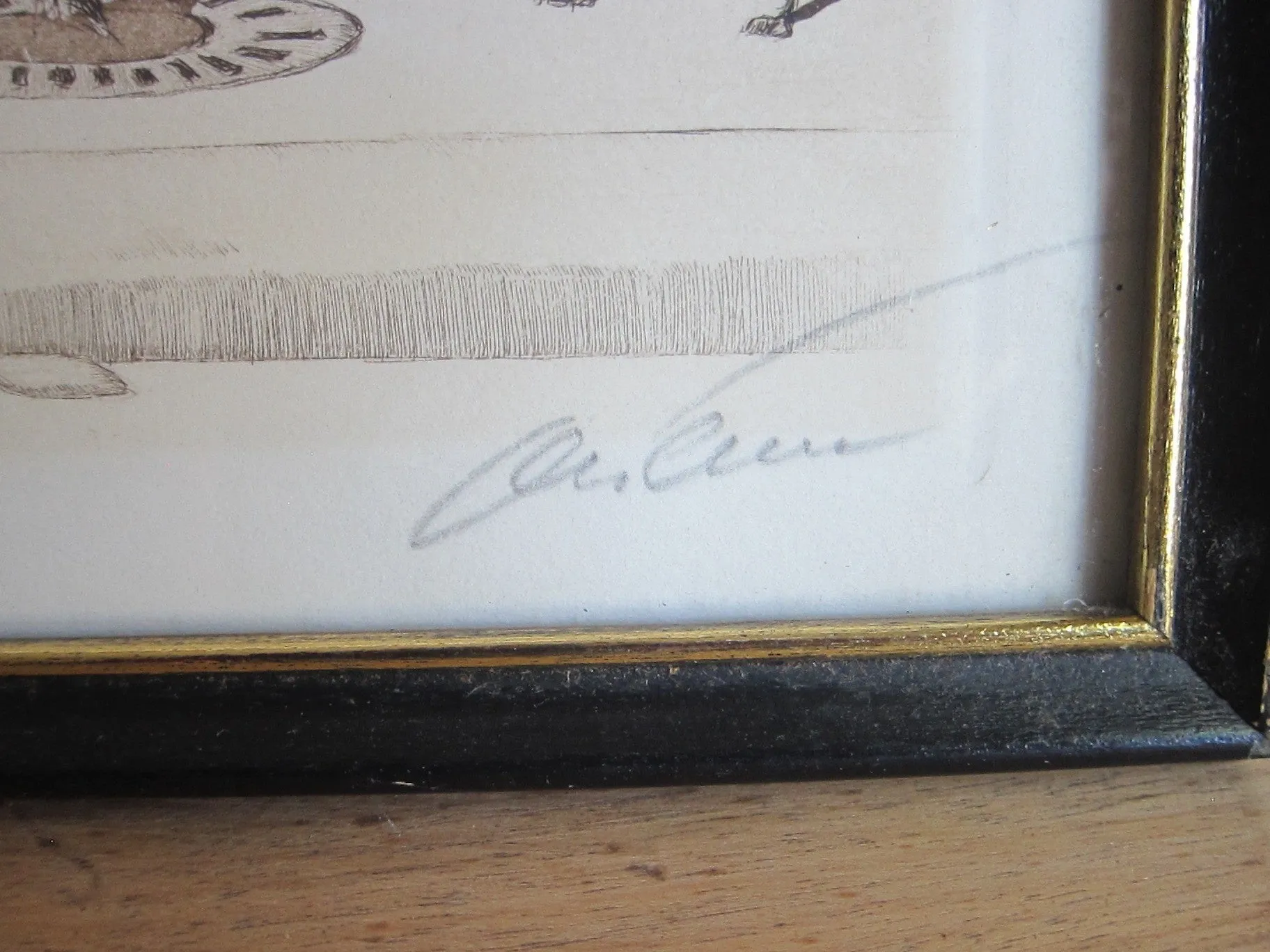 1930's signed Boris O Klein Canine Hand Colored Print - 'Le Malentendu'