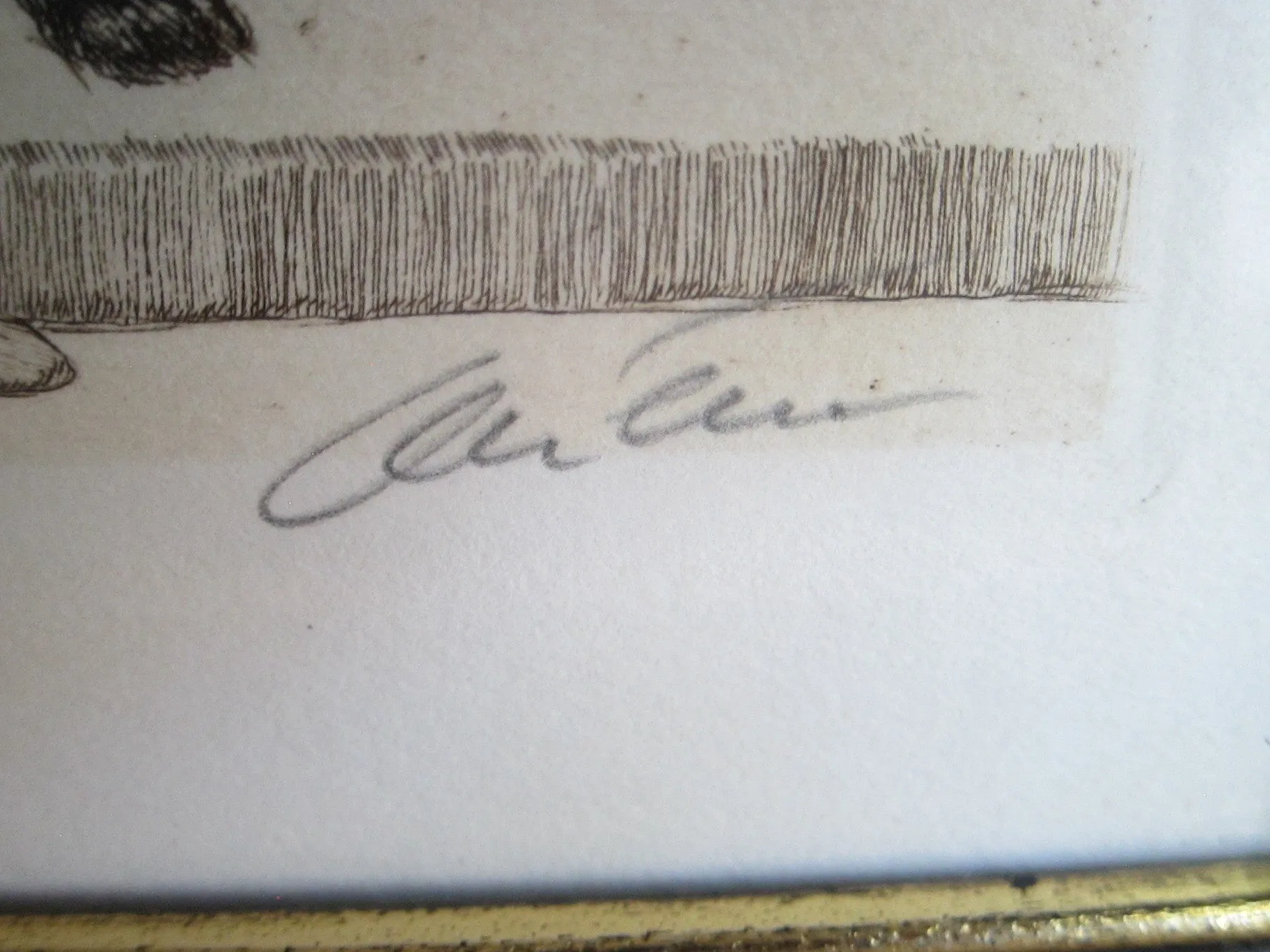 1930's signed Boris O Klein Canine Hand Colored Print - 'Tu Viens Beau Blond'