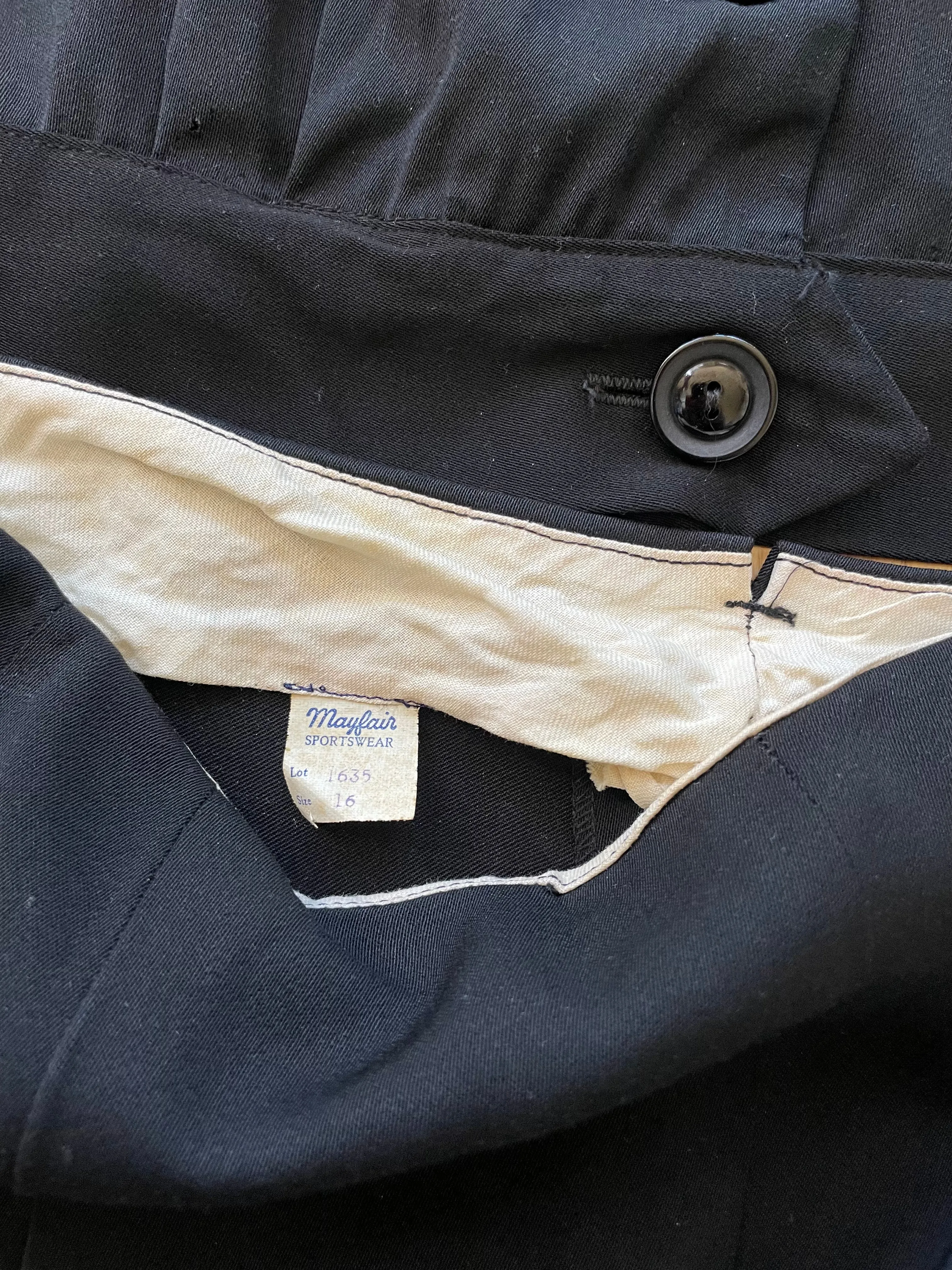 1940s DEADSTOCK Pastel Chevron Stripe Gabardine Sportswear Pant Suit Set