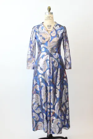 1960s LUREX metallic gown RHINESTONE dress medium | new spring summer