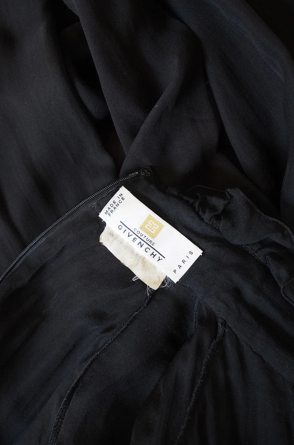 1980s Givenchy Couture Silk Ruffle Top