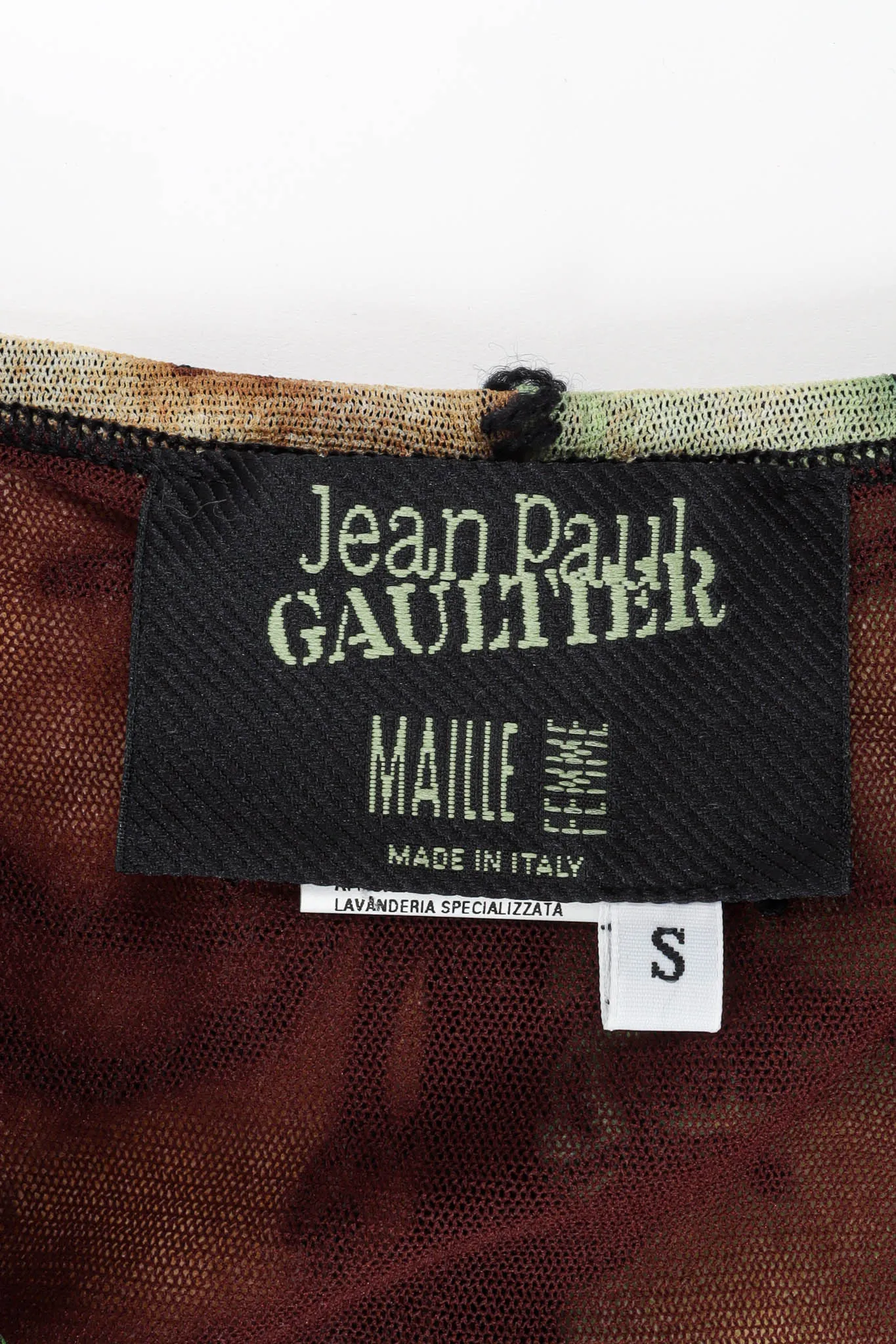 1990s Maille Iconic Faces Mesh Skirt