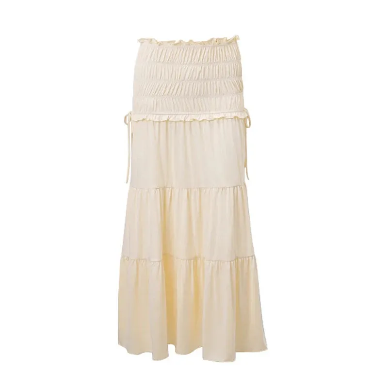 2-Piece Skirt Set Crop Top And Skirt Set New Fashion Summer Vacation Outfits Ruffle Beach Holiday Set