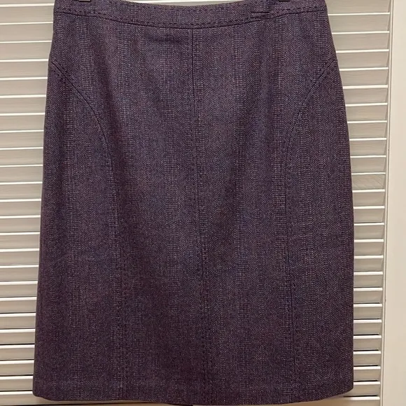 23. Coldwater Creek Wool Blend Tweed Skirt in Purple, Size 10