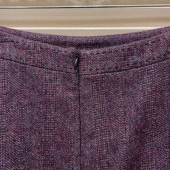 23. Coldwater Creek Wool Blend Tweed Skirt in Purple, Size 10