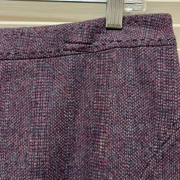 23. Coldwater Creek Wool Blend Tweed Skirt in Purple, Size 10