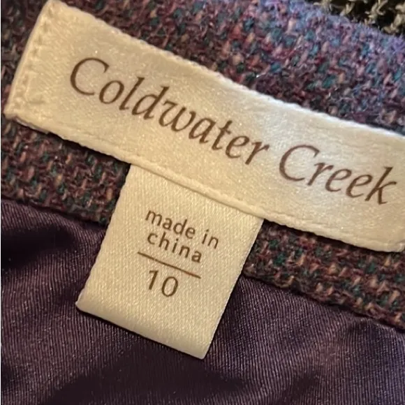 23. Coldwater Creek Wool Blend Tweed Skirt in Purple, Size 10