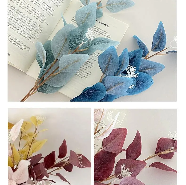 3 Fork Eucalyptus Artificial Leaves