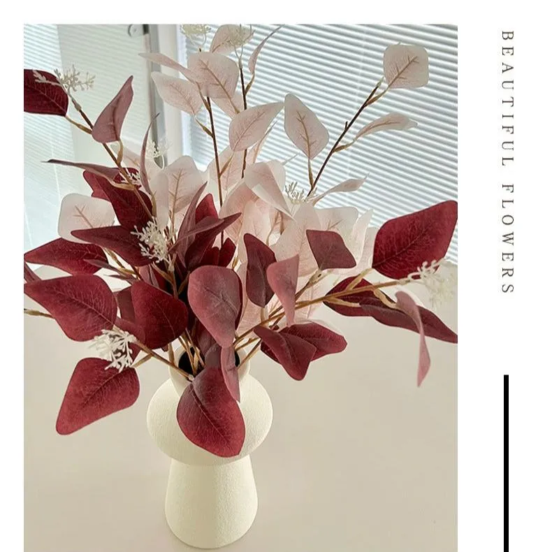 3 Fork Eucalyptus Artificial Leaves