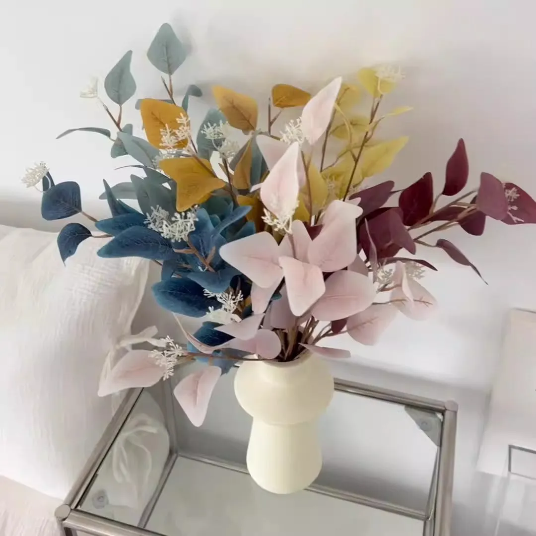 3 Fork Eucalyptus Artificial Leaves