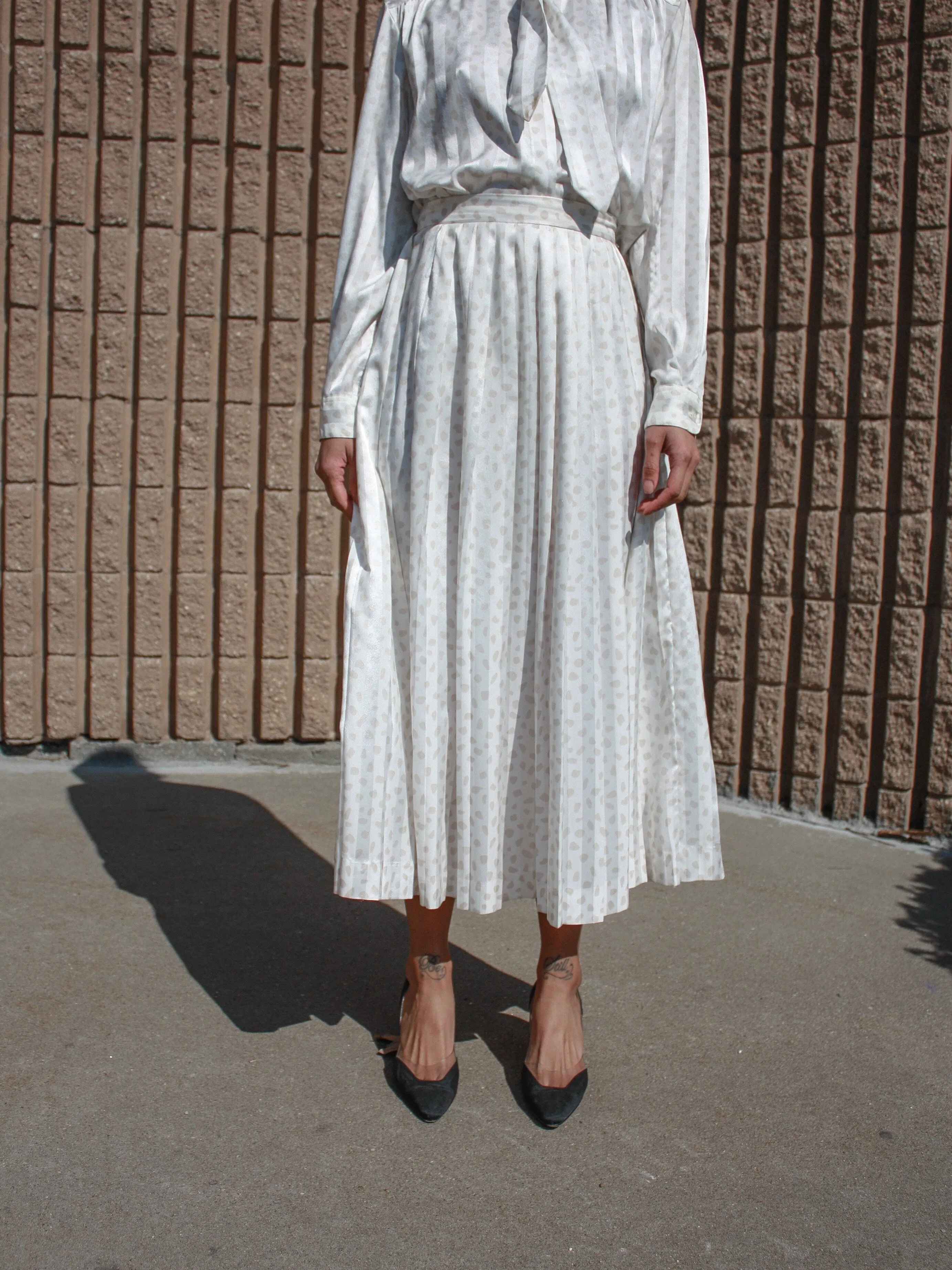 80s Pleated Skirt Set