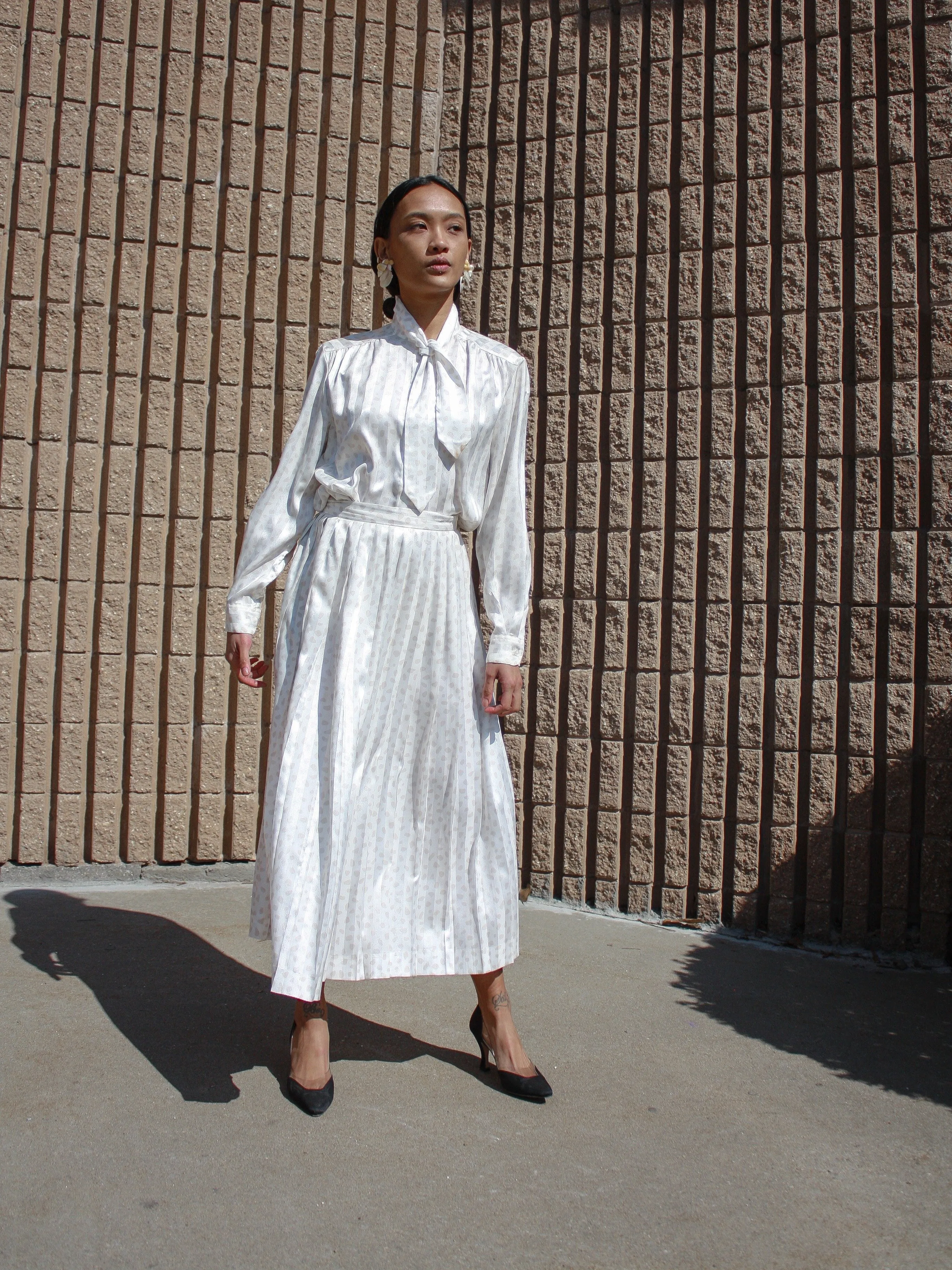 80s Pleated Skirt Set