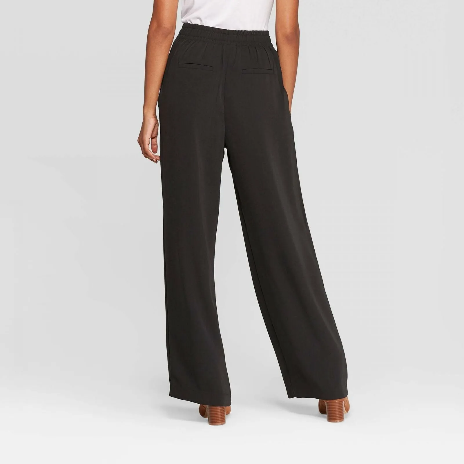 A New Day Women's Regular Fit Tie Waist Wide Leg Pants