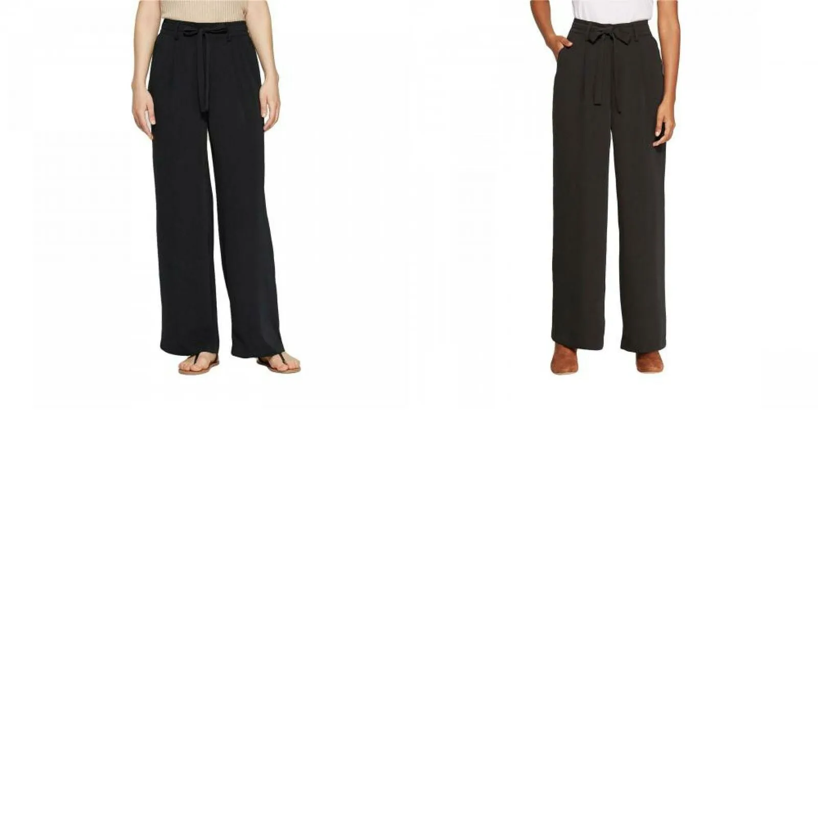 A New Day Women's Regular Fit Tie Waist Wide Leg Pants