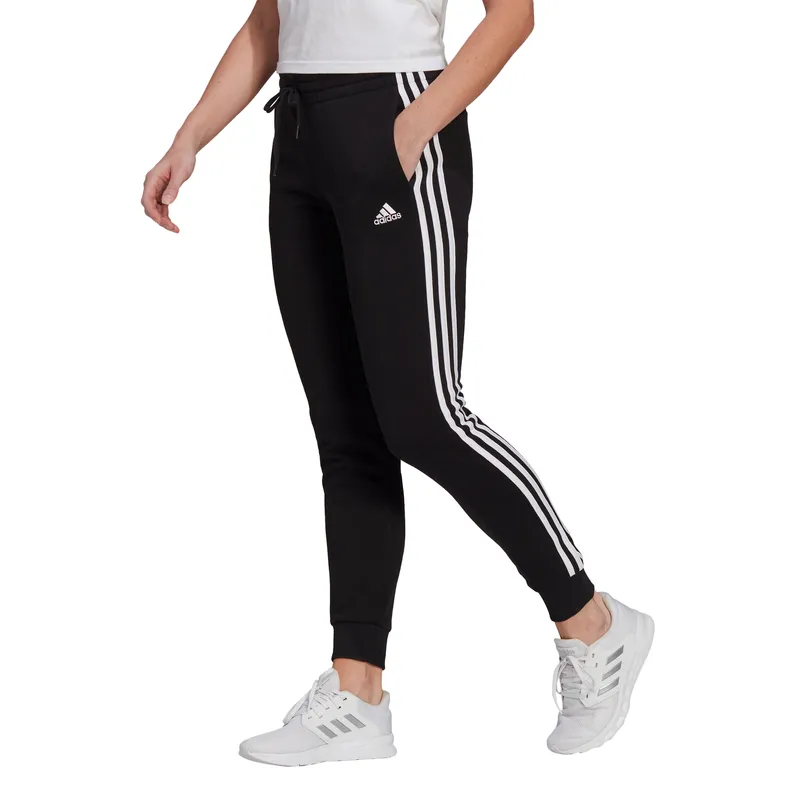 Adidas Womens Essentials Fleece 3-Stripes Pants
