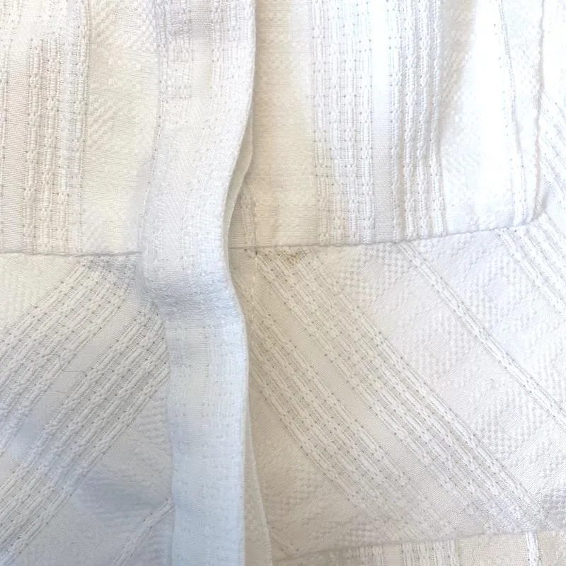 A.L.C. Peplum Top White Cotton Jacquard Size 4 Sleeveless Blouse