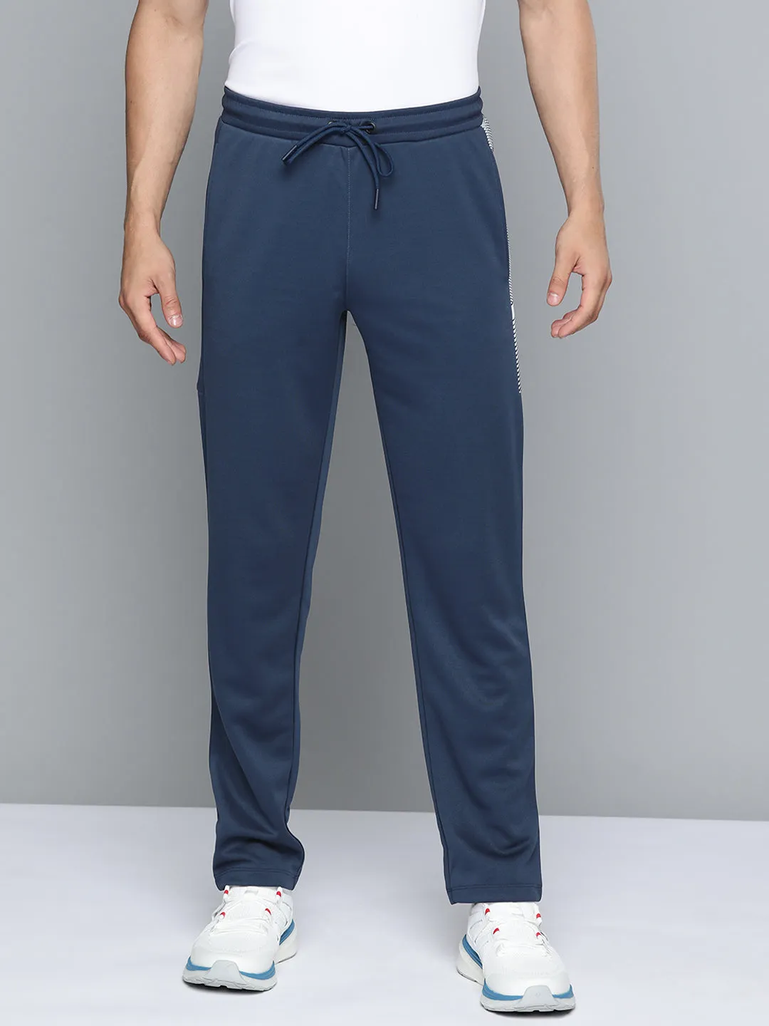 Alcis Men Navy Blue Solid Track Pants