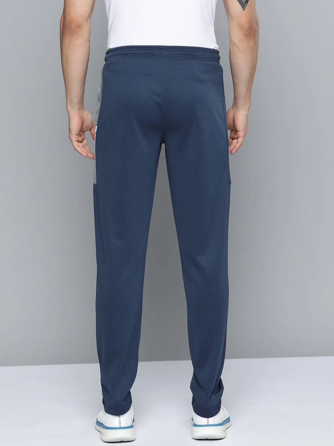 Alcis Men Navy Blue Solid Track Pants