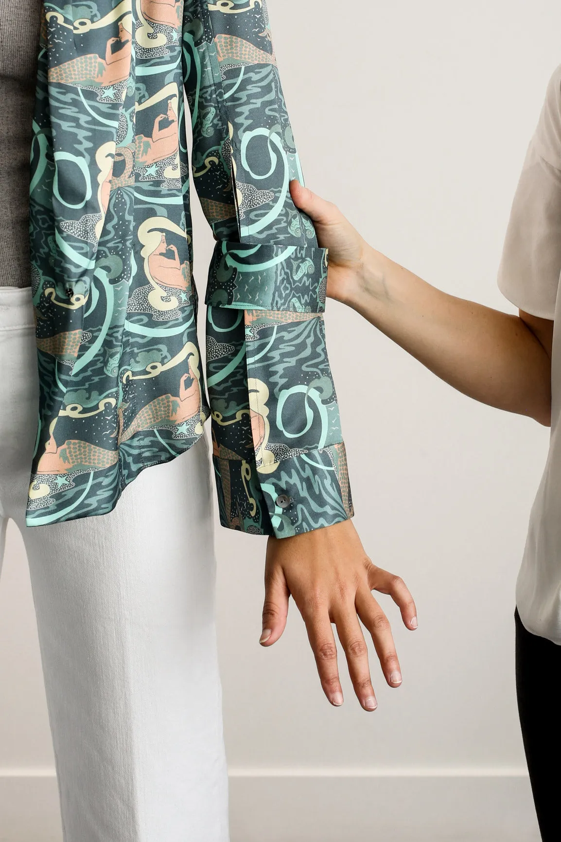 ALYSTER BLOUSE - MERMAID PRINT