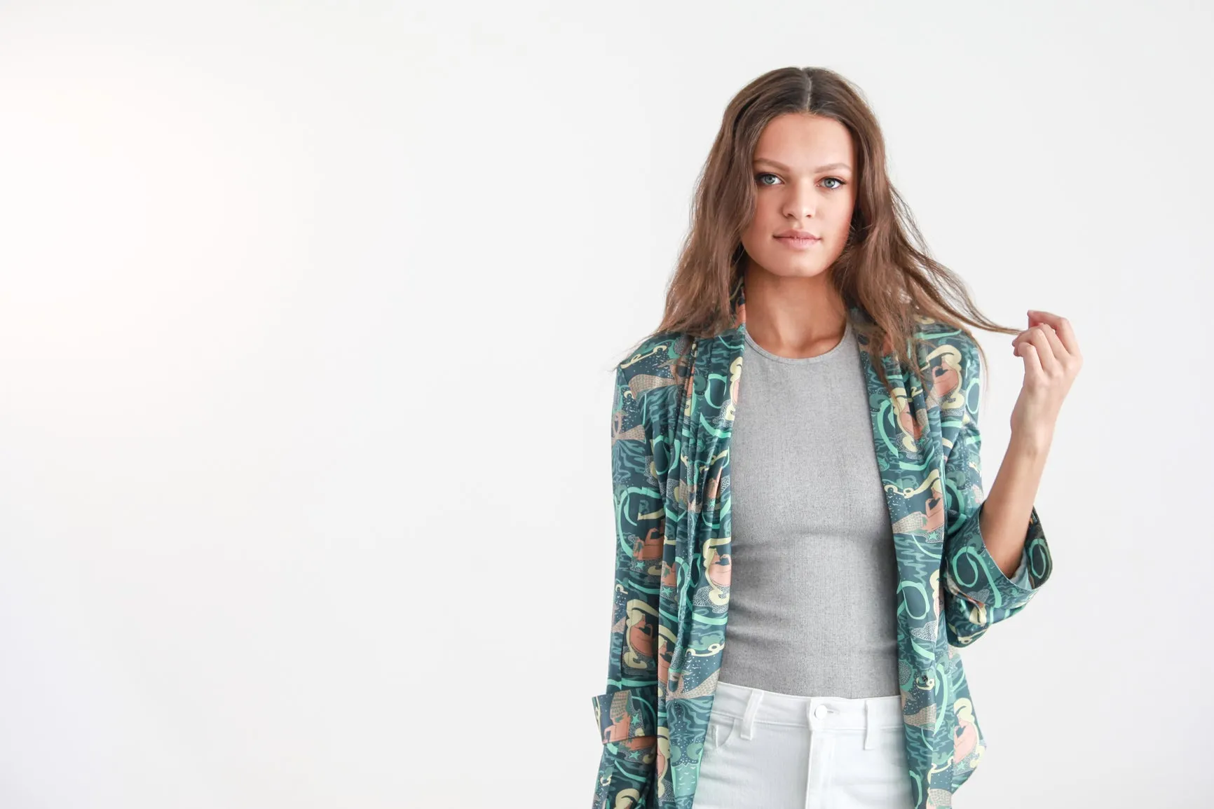 ALYSTER BLOUSE - MERMAID PRINT