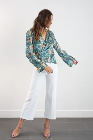 ALYSTER BLOUSE - MERMAID PRINT