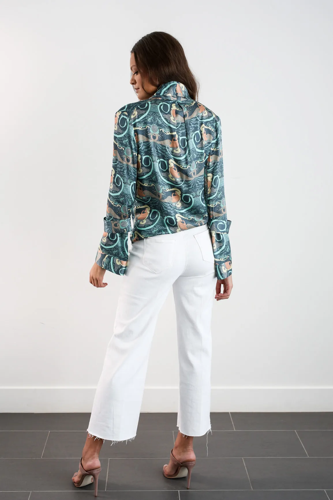 ALYSTER BLOUSE - MERMAID PRINT