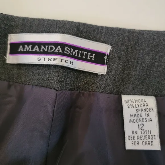 AMANDA SMITH A-line wool dress skirt Size 12