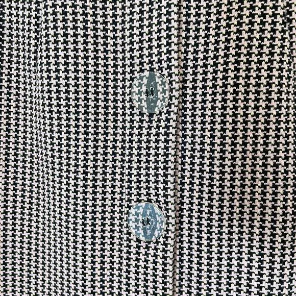 &amp; Other Stories Houndstooth Print Midi Pencil Skirt Pink Black Button Front 4