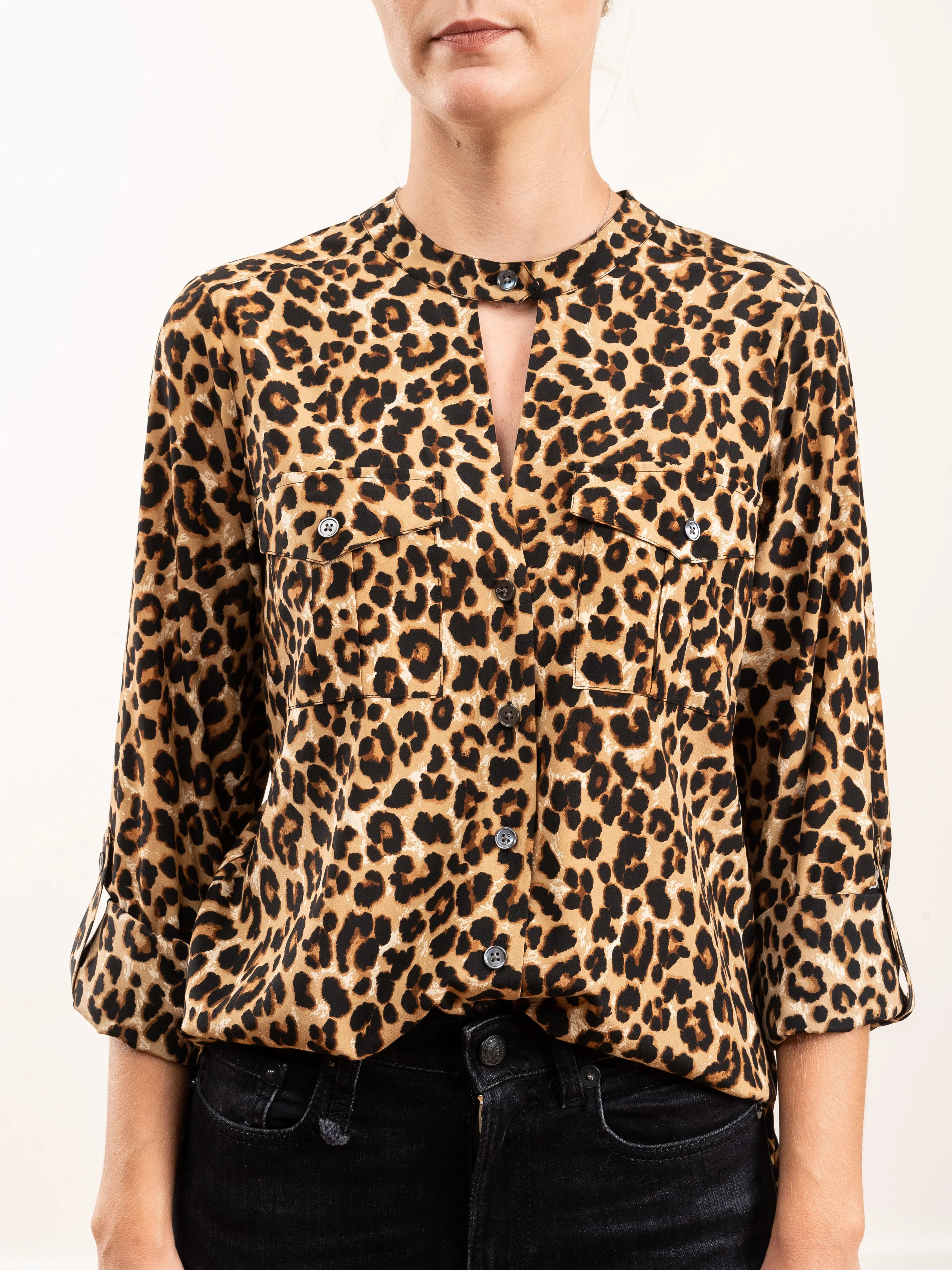 ann top - leopard