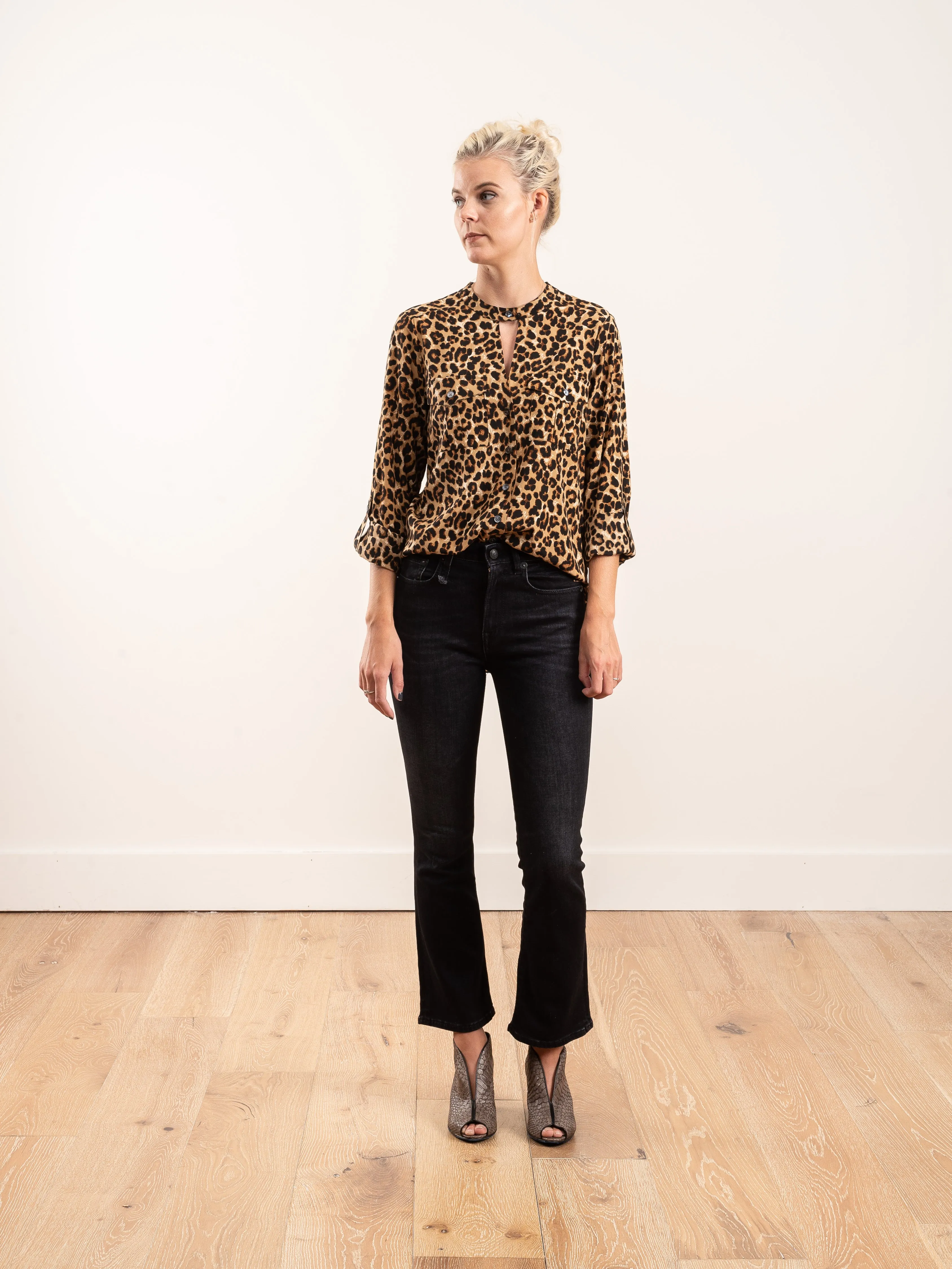 ann top - leopard