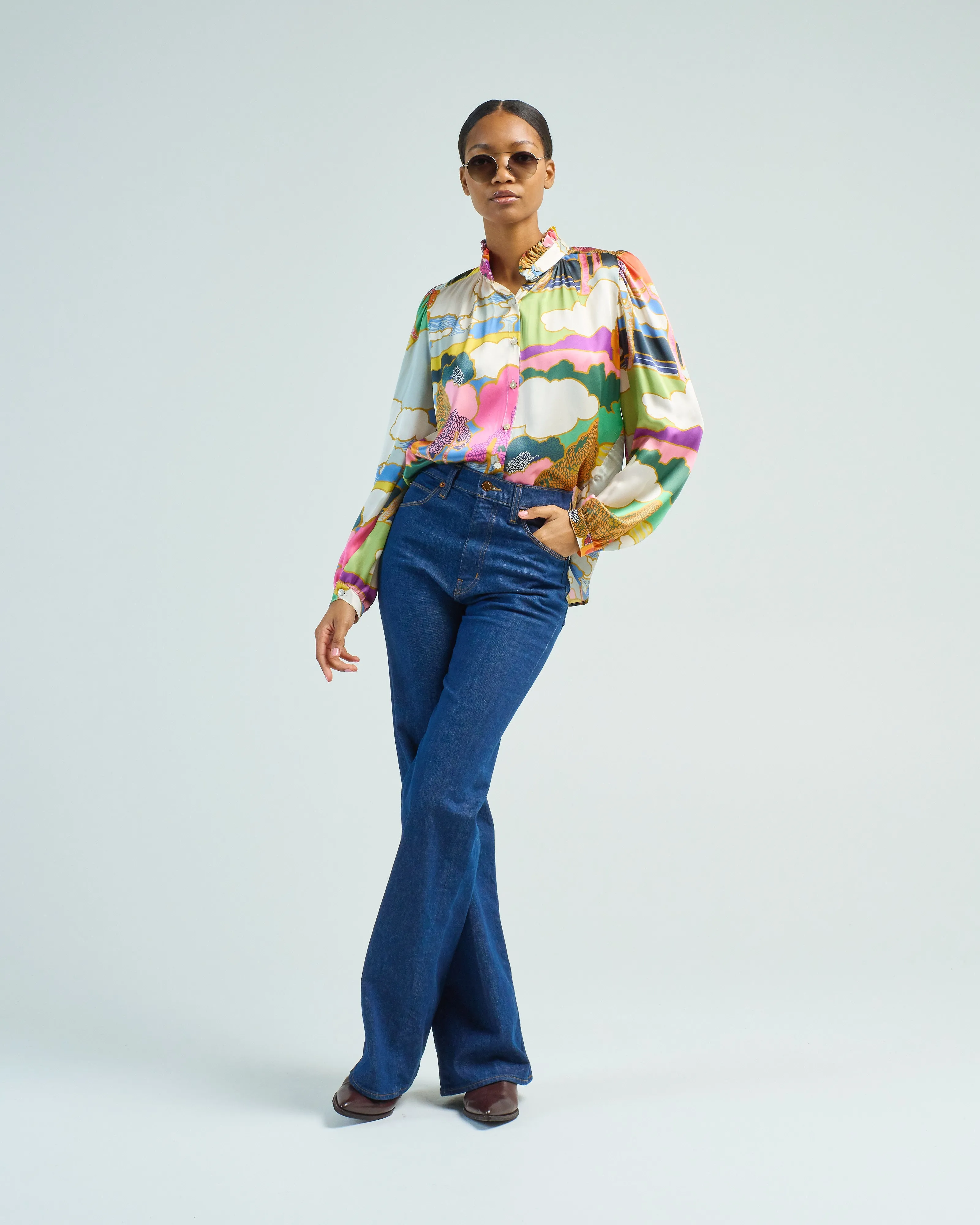 annabel aurora silk shirt