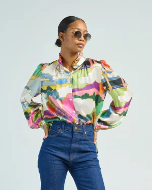 annabel aurora silk shirt