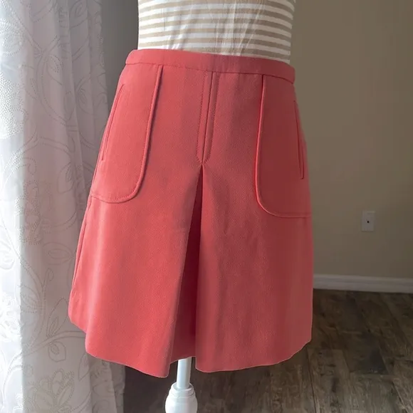 Anthropologie Maeve Melba Retro Coral Mini Skirt