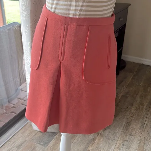 Anthropologie Maeve Melba Retro Coral Mini Skirt