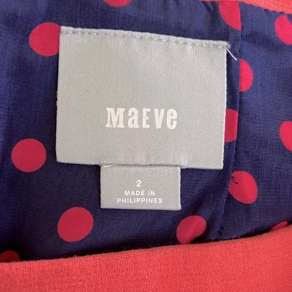 Anthropologie Maeve Melba Retro Coral Mini Skirt