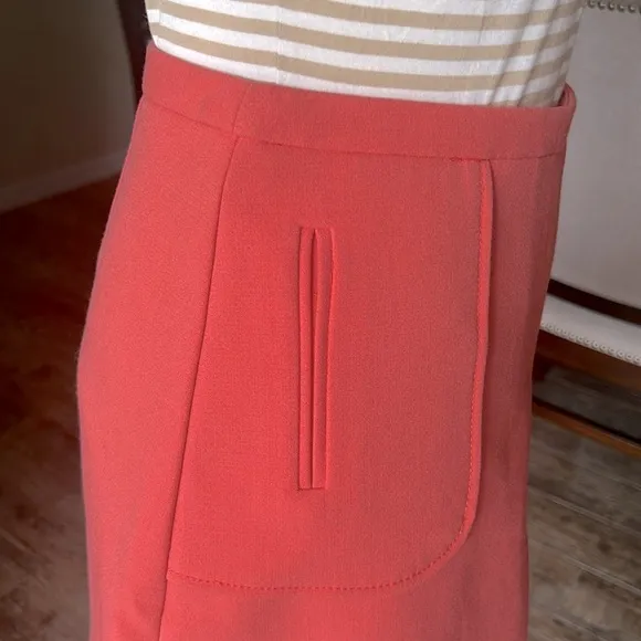 Anthropologie Maeve Melba Retro Coral Mini Skirt