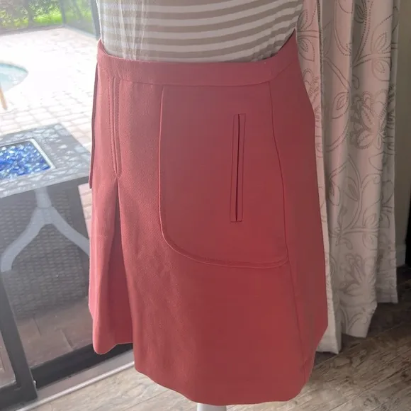 Anthropologie Maeve Melba Retro Coral Mini Skirt