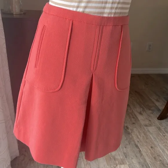 Anthropologie Maeve Melba Retro Coral Mini Skirt