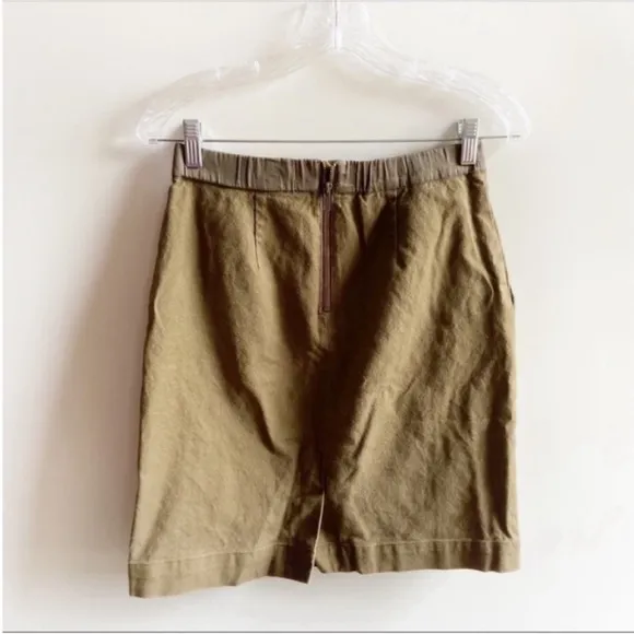 Anthropologie Maeve Rione skirt olive green black lace crochet