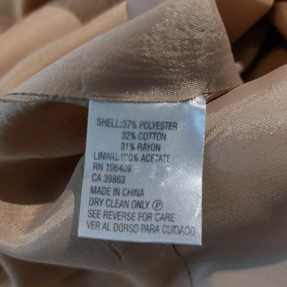 Antonio Melani Tan Textured Skirt Suit Set, Sz 8, Like New