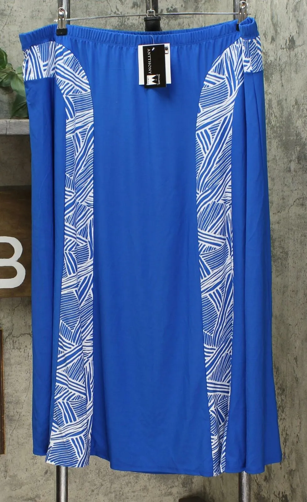 Antthony Petite Plus Smooth Sports Contrast Panel A-Line Skirt
