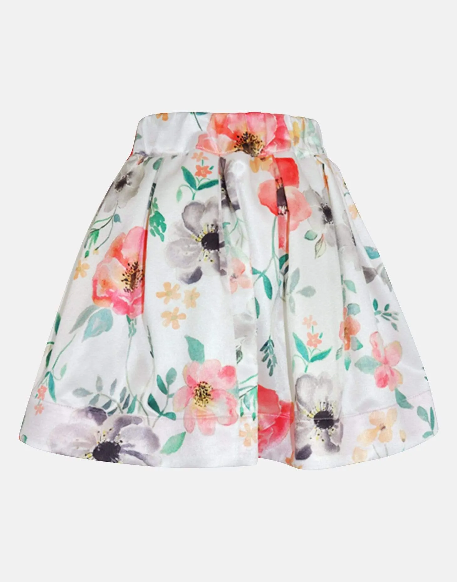 Aria: Coral poppy skirt