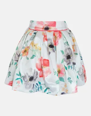 Aria: Coral poppy skirt