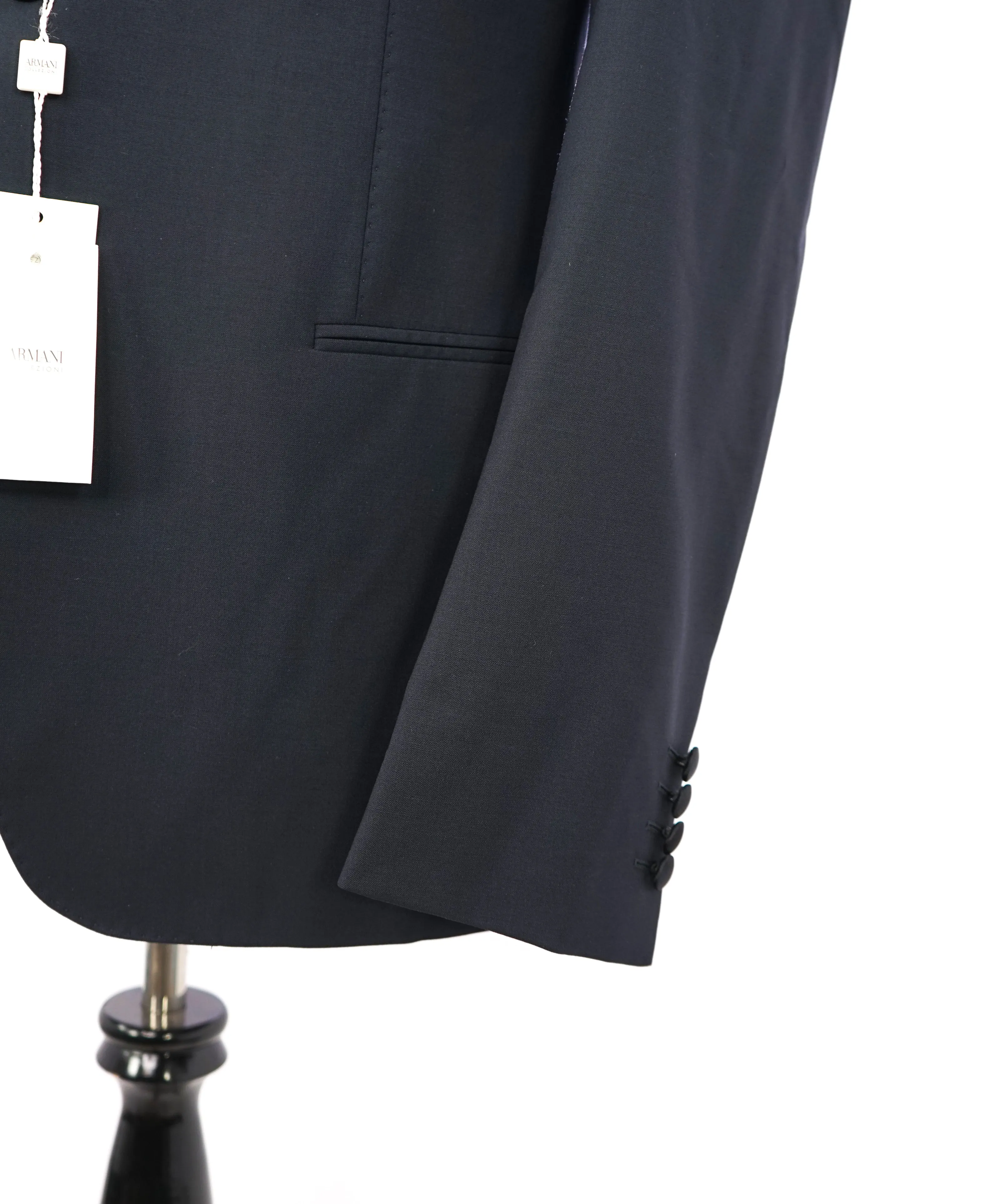 ARMANI COLLEZIONI - "M Line" Blue Slim 1-Button Tuxedo Peak Lapels - 40R