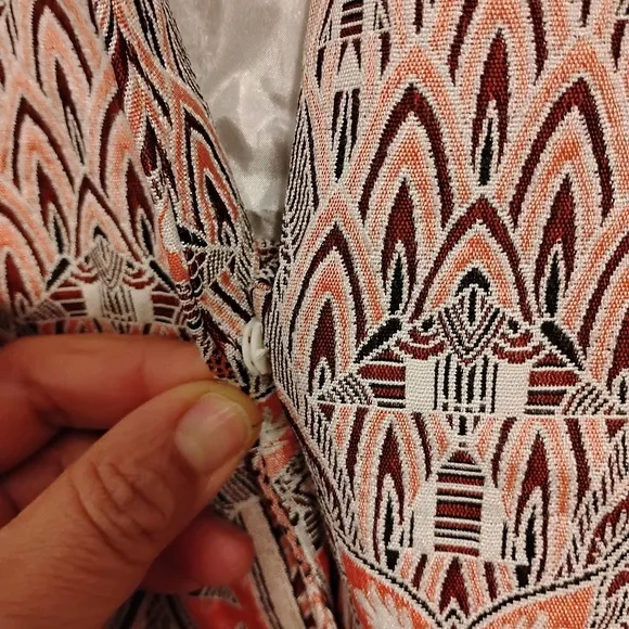 ASHRO 2 PC Plus Tribal Safari Print Dressy Work Church  Skirt Suit Brown Sz 16