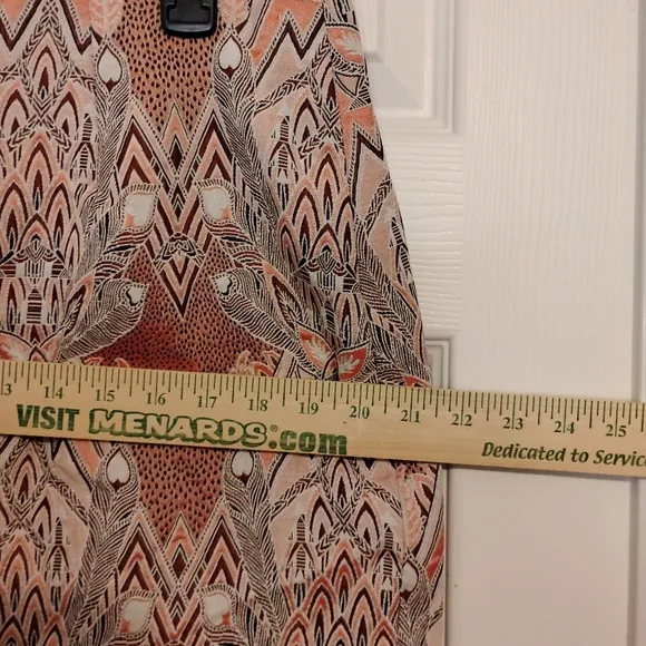 ASHRO 2 PC Plus Tribal Safari Print Dressy Work Church  Skirt Suit Brown Sz 16