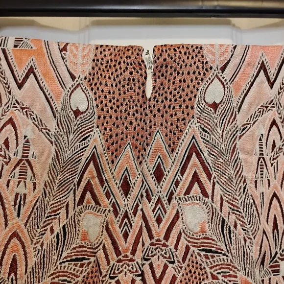 ASHRO 2 PC Plus Tribal Safari Print Dressy Work Church  Skirt Suit Brown Sz 16