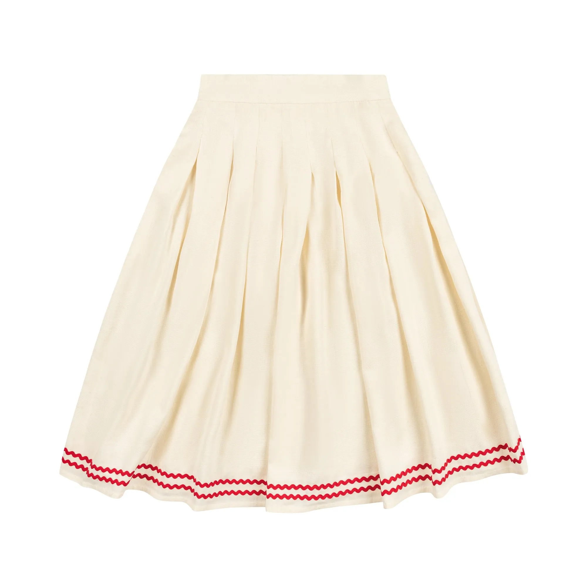 Atelier Parsmei Crop Top & Box Pleat Midi Skirt